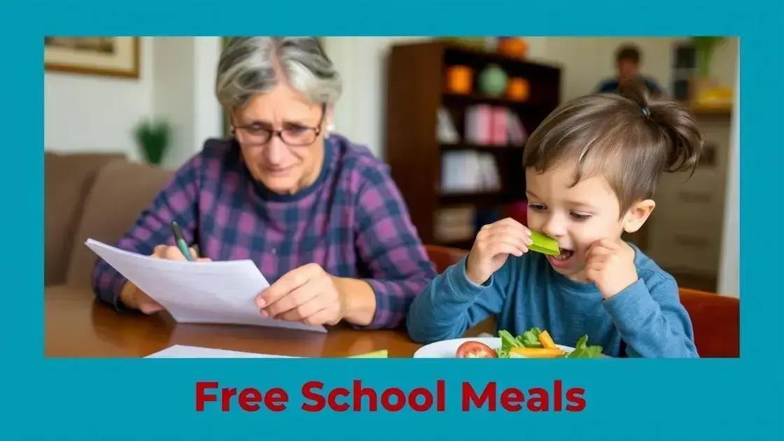 Eligibility criteria for free school meals