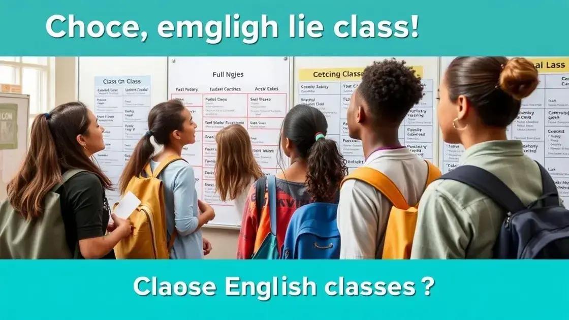 How to choose the right English class
